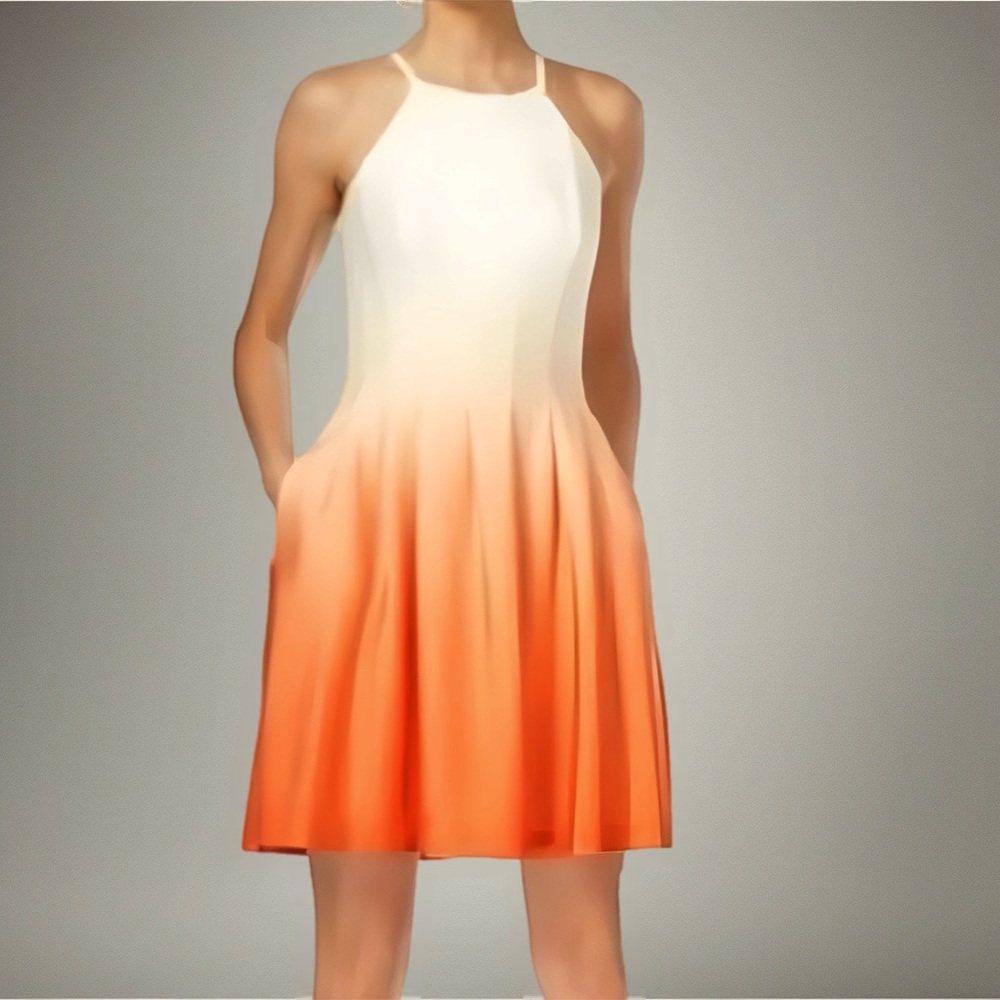 Calvin Klein Orange Ombré Summer Dress